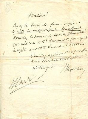 Lot 284 - MEYERBEER GIACOMO: (1791-1864)