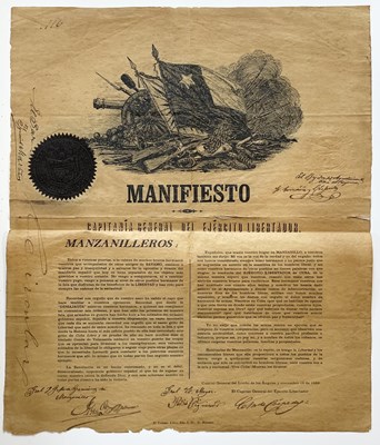 Lot 412 - CESPEDES DEL CASTILLO CARLOS MANUEL: (1819-1874)