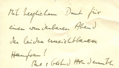 Lot 80 - HINDEMITH PAUL: (1895-1963)