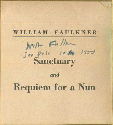 Lot 1069 - FAULKNER WILLIAM: (1897-1962)