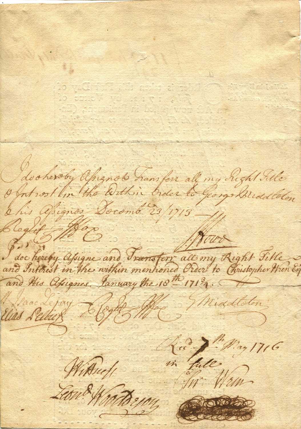 Lot 946 - WREN CHRISTOPHER: (1632-1723)