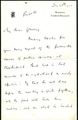 Lot 407 - ROSEBERY EARL OF: (1847-1929)