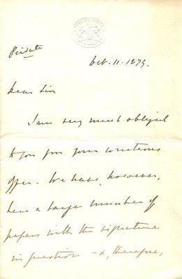Lot 406 - SALISBURY MARQUESS OF: (1830-1903)