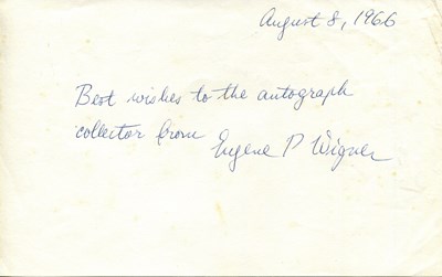 Lot 1090 - WIGNER EUGENE: (1902-1995)