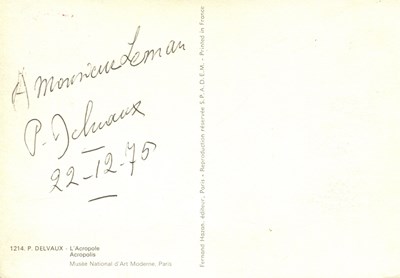 Lot 853 - DELVAUX PAUL: (1897-1994)
