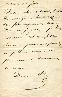 Lot 982 - HUGO VICTOR: (1802-1885)