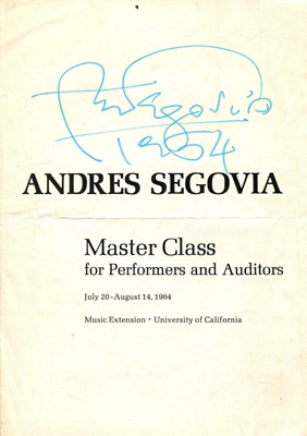 Lot 293 - SEGOVIA ANDRES: (1893-1987)