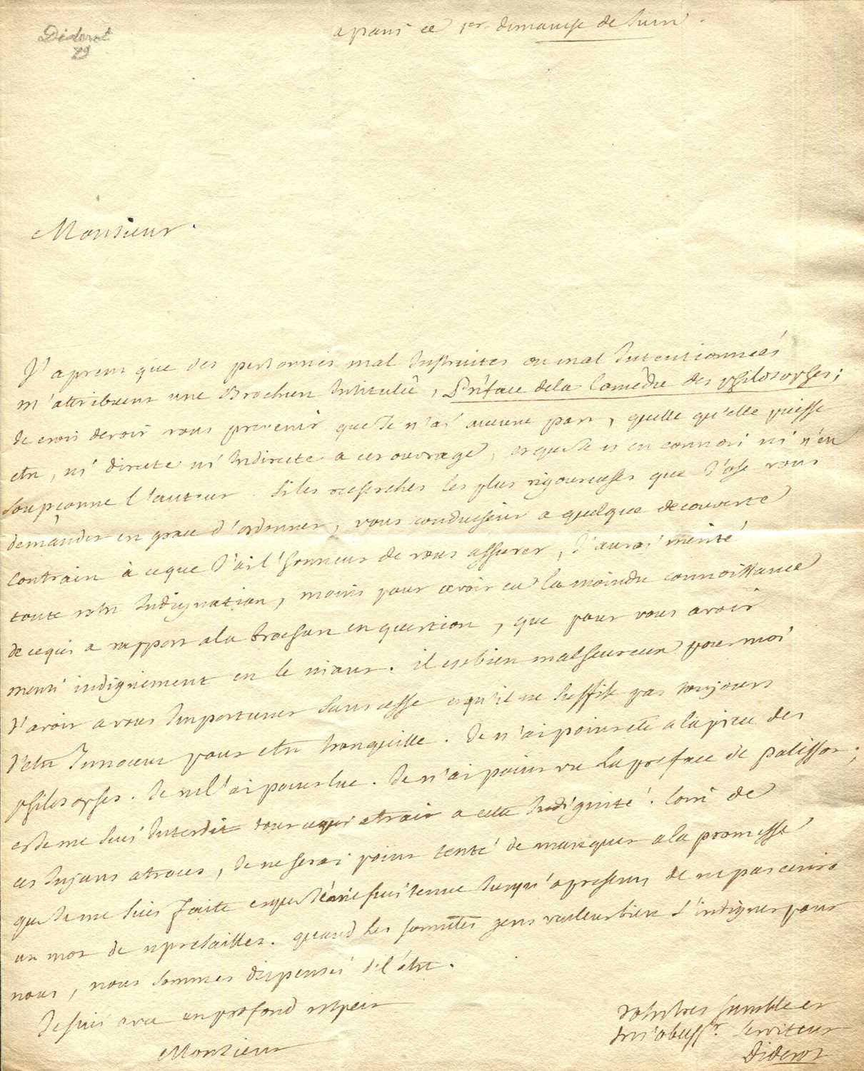 Lot 972 - DIDEROT DENIS: (1713-1784)