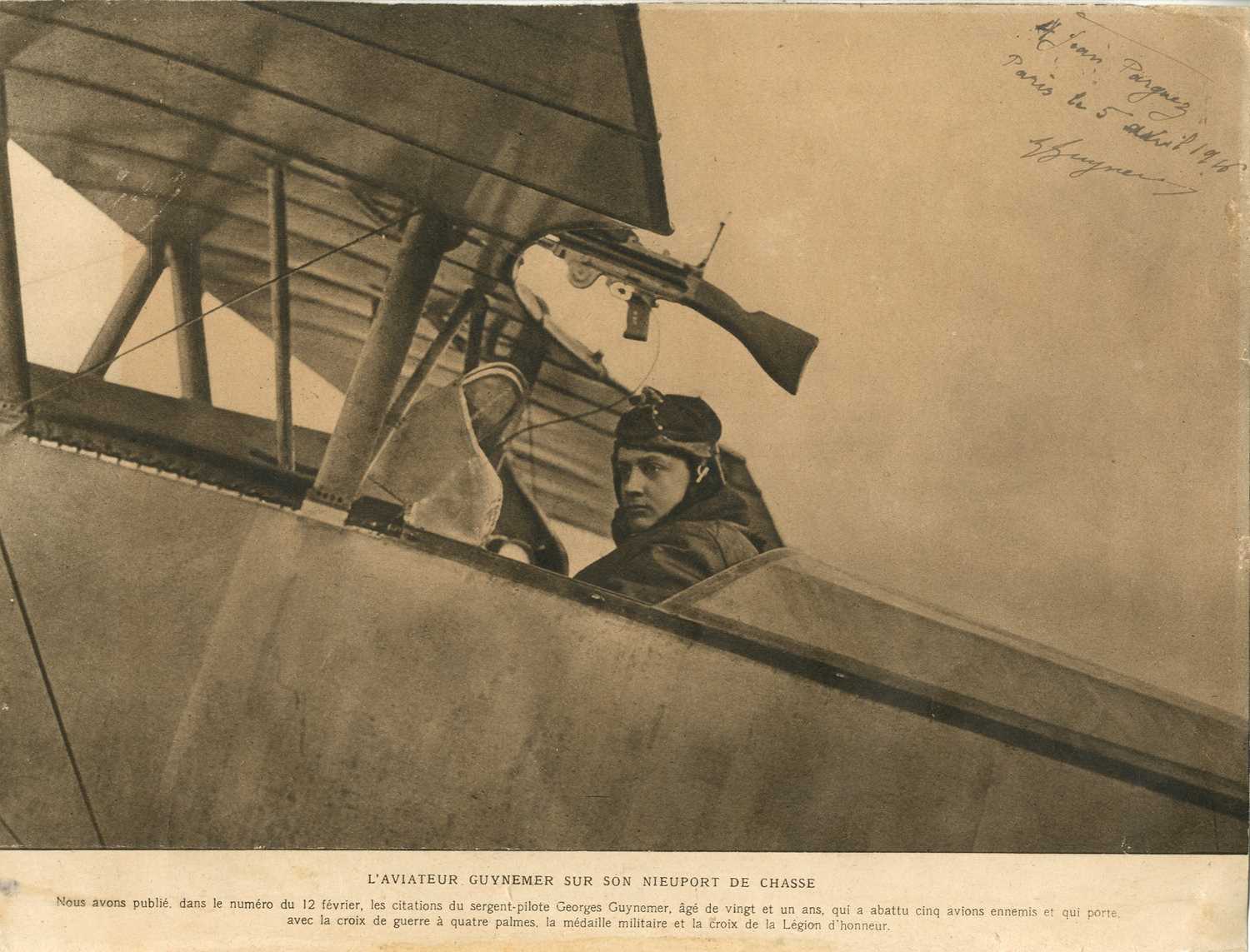 Lot 380 - GUYNEMER GEORGES: (1894-1917)