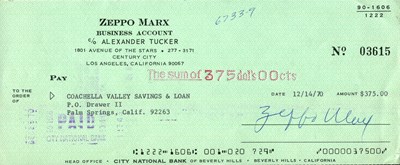 Lot 177 - MARX ZEPPO: (1901-1979)