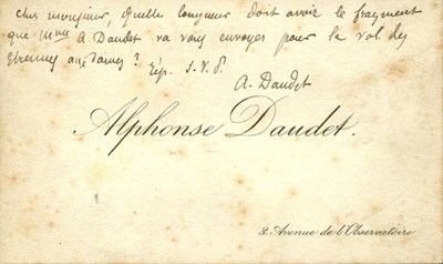 Lot 350 - DAUDET ALPHONSE: (1840-1897)
