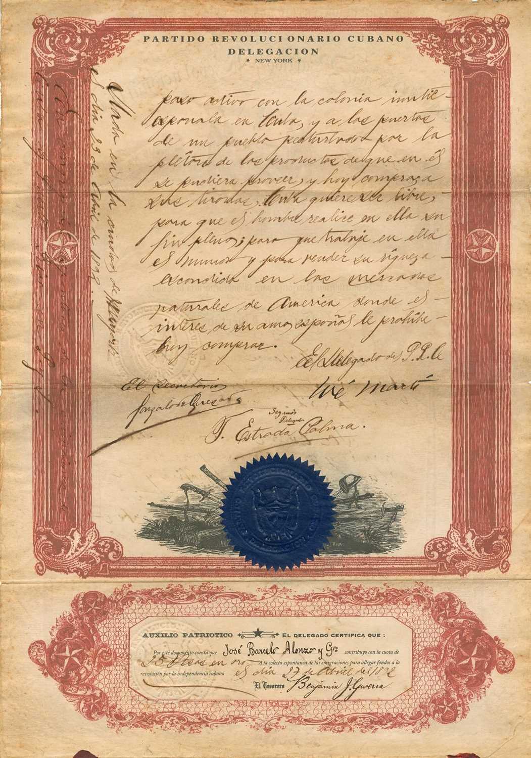 Lot 1288 - MARTI JOSE & ESTRADA PALMA TOMAS