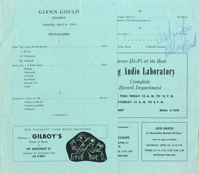 Lot 782 - GOULD GLENN: (1932-1982)