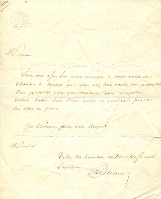 Lot 978 - DUMAS ALEXANDRE: Père (1802-1870)
