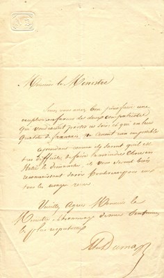 Lot 979 - DUMAS ALEXANDRE: Père (1802-1870)