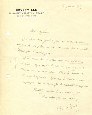 Lot 1068 - GIDE ANDRÉ: (1869-1951)