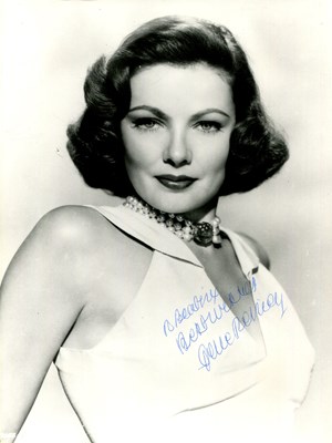 Lot 689 - TIERNEY GENE: (1920-1991)