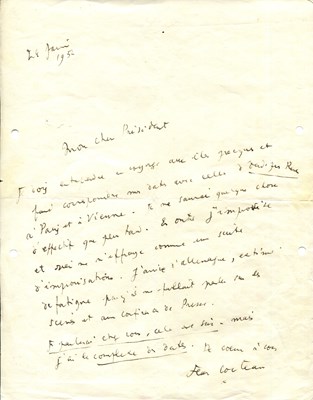 Lot 995 - COCTEAU JEAN: (1889-1963)