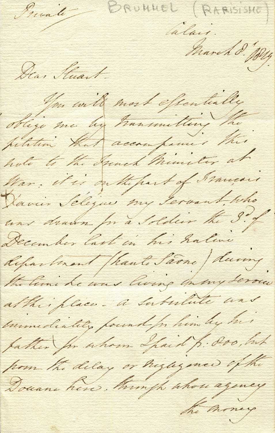 Lot 561 - BRUMMELL GEORGE: (1778-1840)