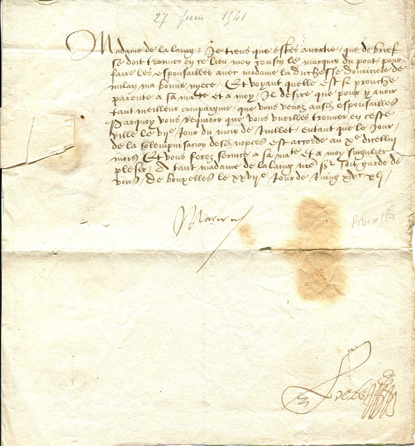 Lot 1196 - MARY OF HUNGARY: (1505-1558)