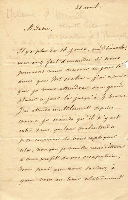 Lot 1108 - HAHNEMANN MÉLANIE: (1800-1878)