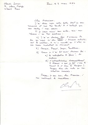Lot 1072 - SIMON CLAUDE: (1913-2005)