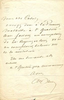 Lot 981 - DUMAS ALEXANDRE Pere: (1802-1870)