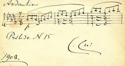 Lot 772 - CUI CESAR: (1835-1918)