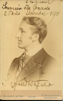 Lot 752 - WAGNER SIEGFRIED: (1869-1930)
