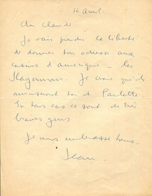 Lot 310 - RENOIR JEAN: (1894-1979)