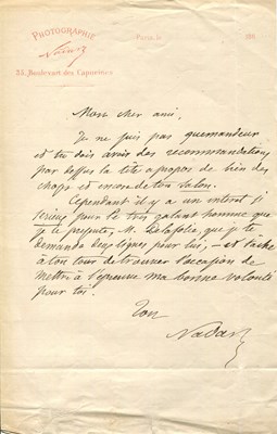 Lot 950 - NADAR: (1820-1910)