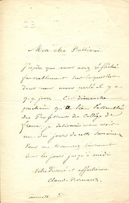 Lot 1110 - BERNARD CLAUDE: (1813-1878)