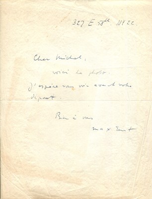 Lot 864 - ERNST MAX: (1891-1976)