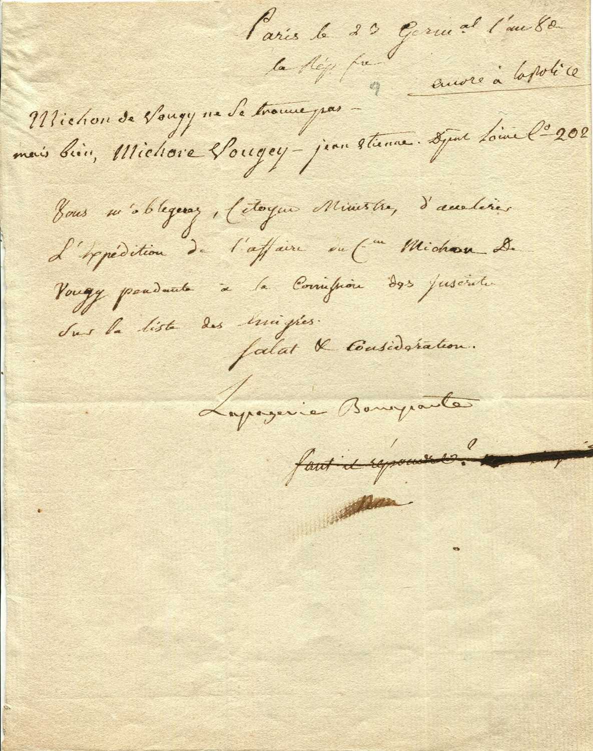 Lot 1185 - JOSEPHINE DE BEAUHARNAIS: (1763-1814)