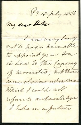Lot 1261 - PALMERSTON VISCOUNT: (1784-1865)
