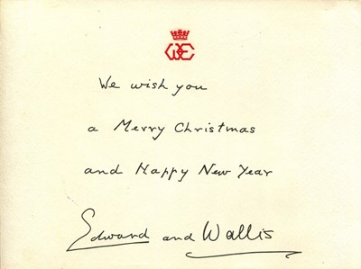Lot 1226 - [EDWARD, DUKE OF WINDSOR] (1894-1972) & [WALLIS, DUCHESS OF WINDSOR] (1895-1986)