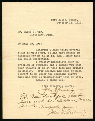 Lot 1143 - PERSHING JOHN J.: (1860-1948)