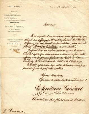 Lot 553 - [SLAVERY]: SAINT-ANTHOINE HIPPOLYTE DE: (1806-1891)