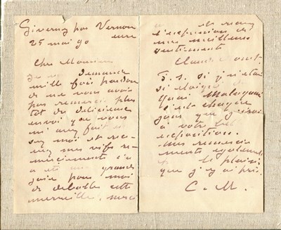 Lot 821 - MONET CLAUDE: (1840-1926)