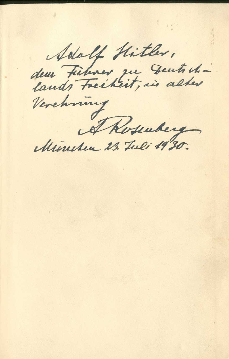 Lot 634 - ROSENBERG ALFRED: (1893-1946)