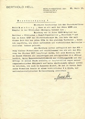 Lot 647 - HELL BERTHOLD: (1901-1945)