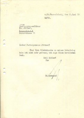 Lot 637 - BORMANN MARTIN: (1900-1945) (+1)