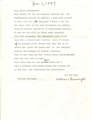 Lot 1051 - BURROUGHS WILLIAM S.: (1914-1997)