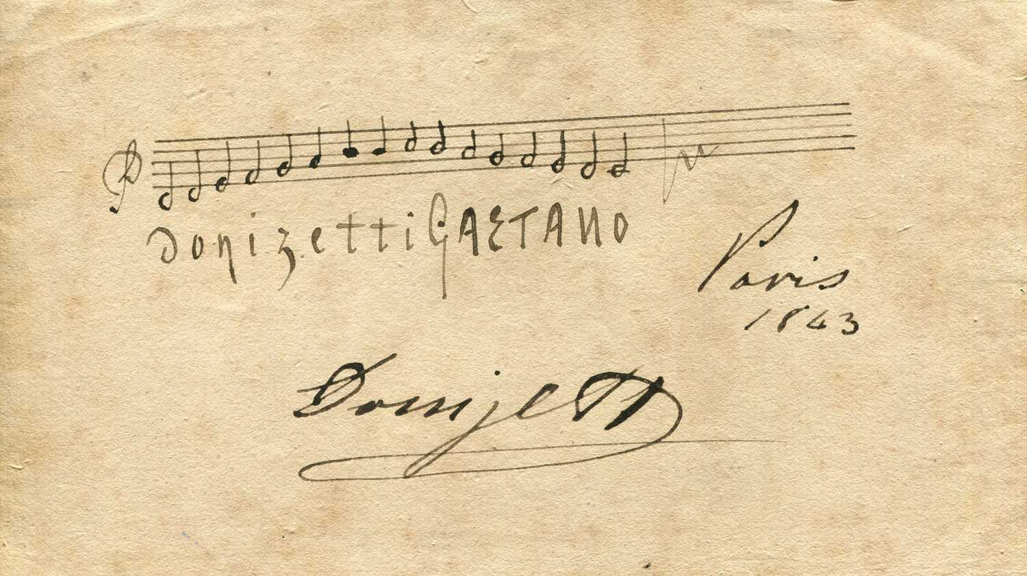 Lot 761 - DONIZETTI GAETANO: (1797-1848)