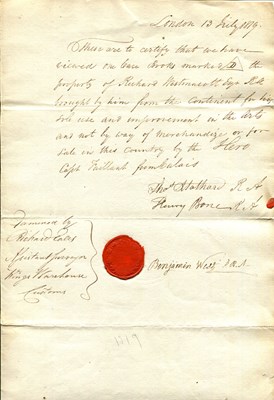 Lot 911 - WEST BENJAMIN: (1738-1820)