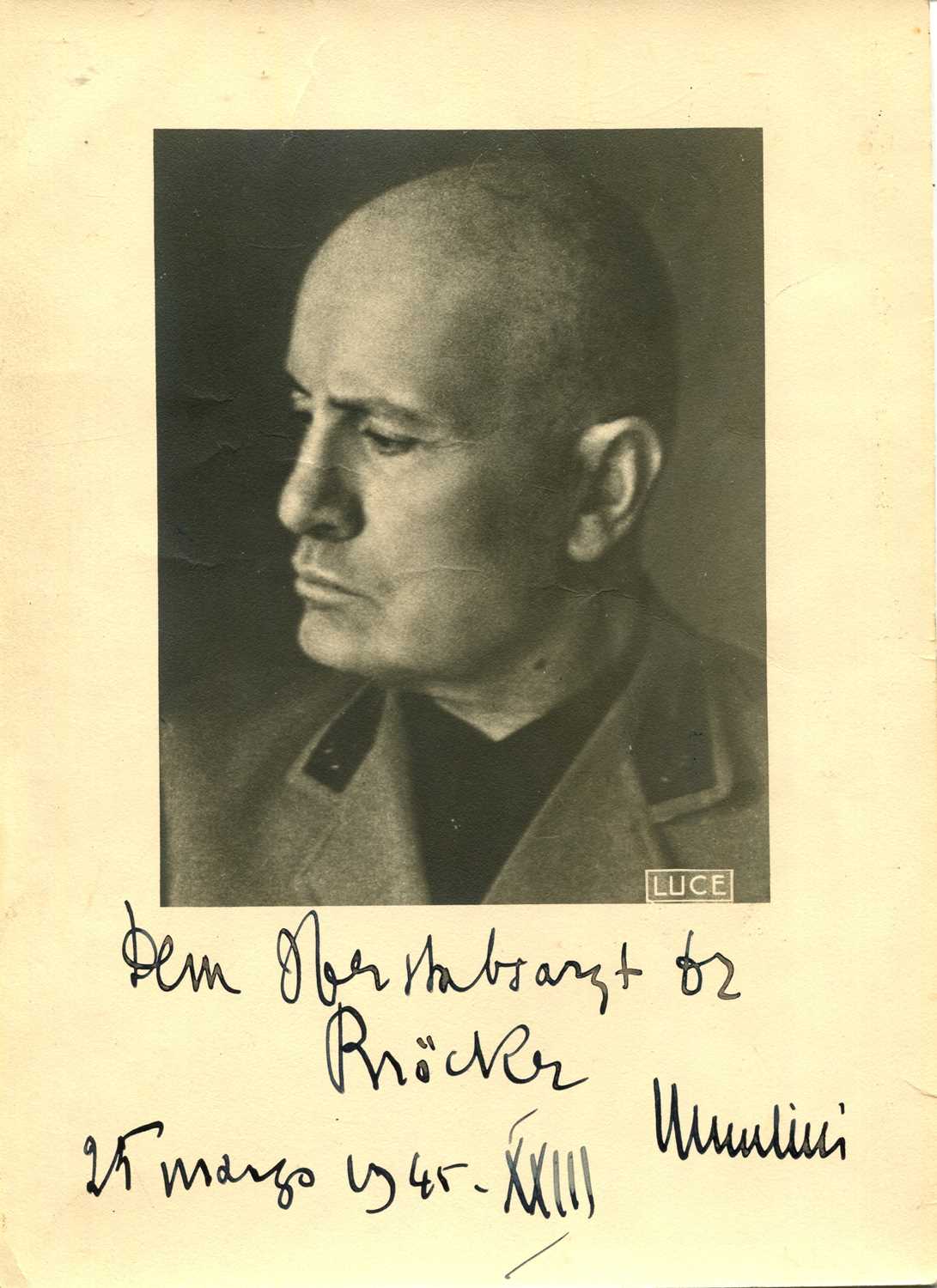 Lot 628 - MUSSOLINI BENITO: (1883-1945)