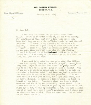 Lot 612 - MCINDOE ARCHIBALD: (1900-1960)
