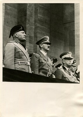 Lot 629 - [HITLER ADOLF]: (1889-1945), [MUSSOLINI BENITO]: (1883-1945) & [VICTOR EMMANUEL III]: (1869-1947)