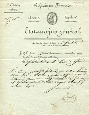Lot 1154 - JUNOT JEAN-ANDOCHE: (1771-1813)