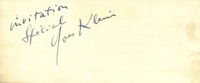 Lot 923 - KLEIN YVES: (1928-1962)